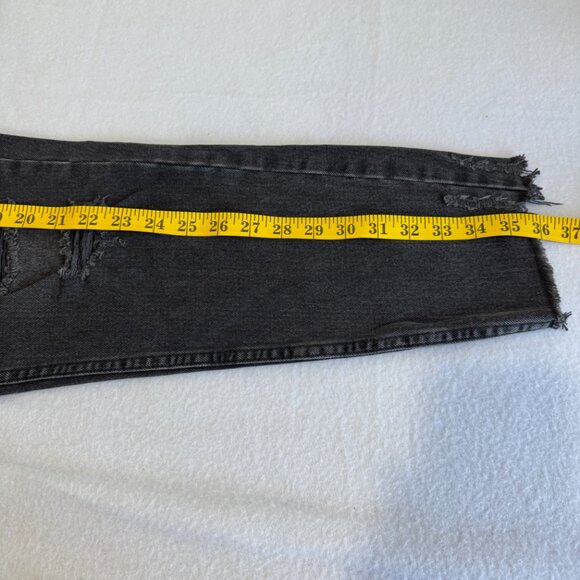 FREE PEOPLE We The Free Blossom Rigid High Rise Skinny Jeans in Black Sz. 27 - Picture 13 of 14
